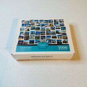 1000-Piece Jigsaw Puzzle With Photos Of Famous Landmarks